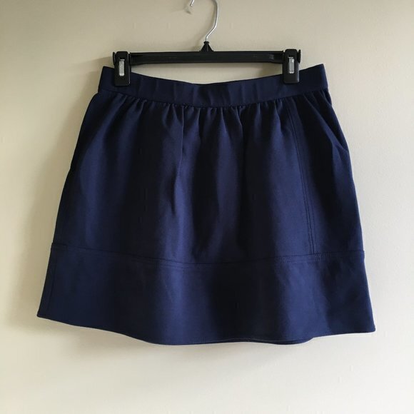 MADEWELL Ponte Swivel Skirt, Navy, Size 6 - Picture 5 of 11